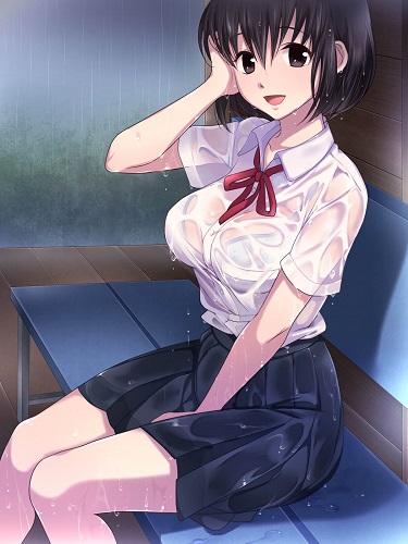 Смотреть онлайн хентай Старшеклассница намокла: Изнасилование под дождём / Nuresuke JK Ameyadori Rape